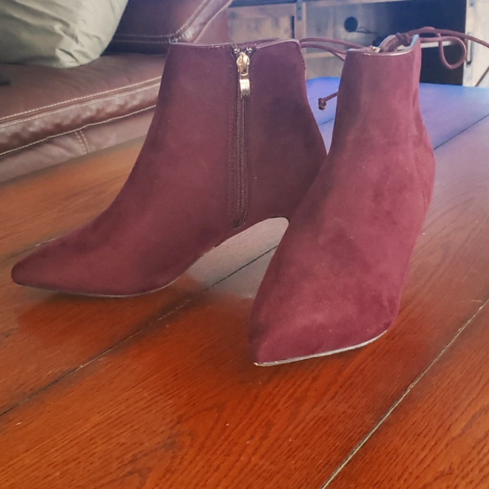 Suede booties